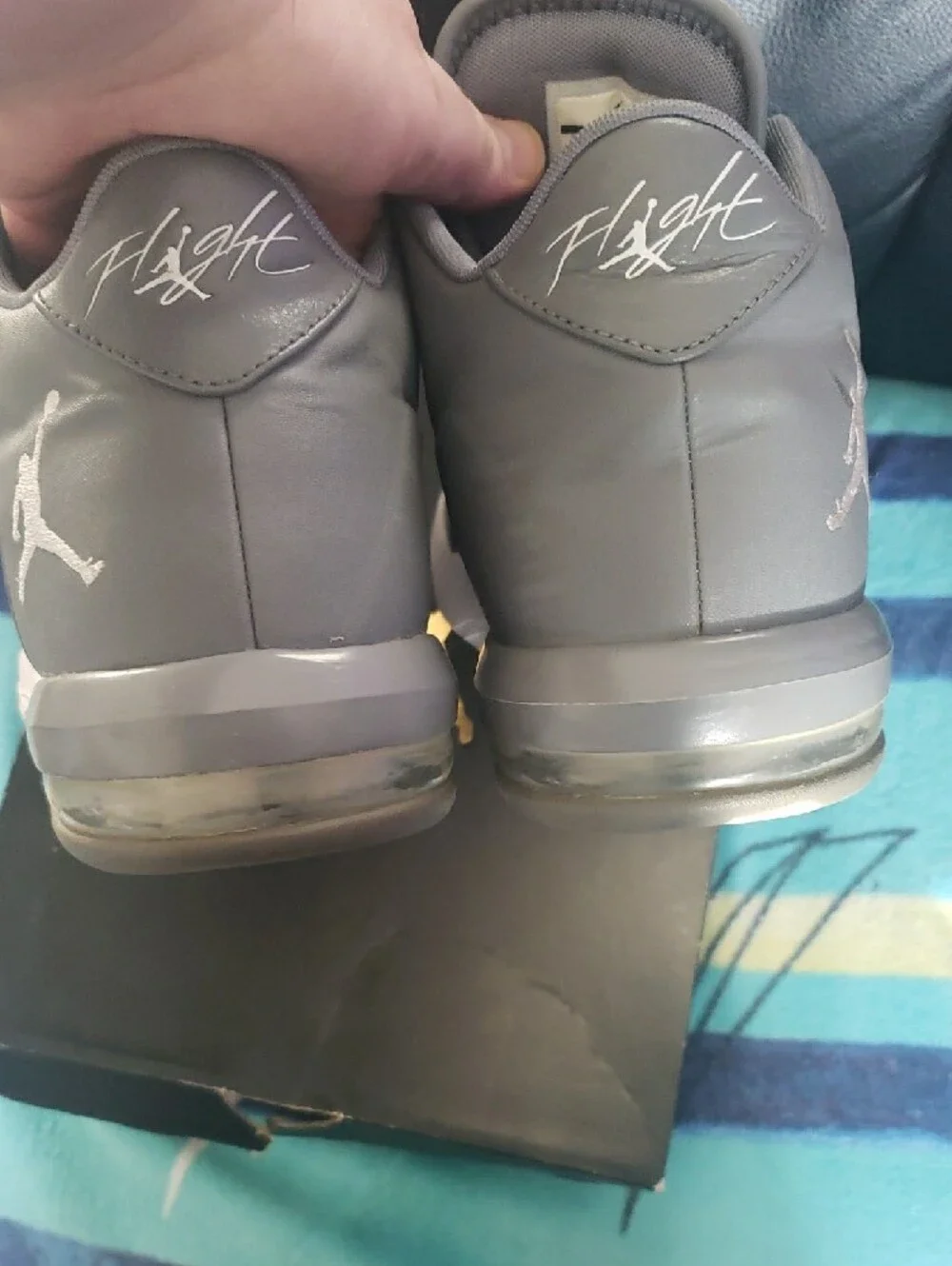 Jordan Flight Origin 3 Cool Grey White Black Box Label - Size 11